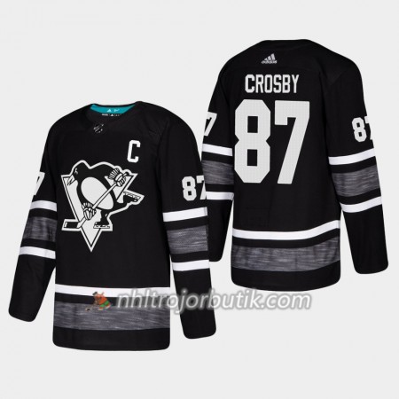 Män Ishockey Pittsburgh Penguins tröja Sidney Crosby 87 Svart 2019 All-Star Adidas Authentic